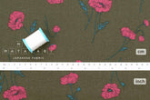 Japanese Fabric Hokkoh Poppies Brushed Cotton - C - 50cm